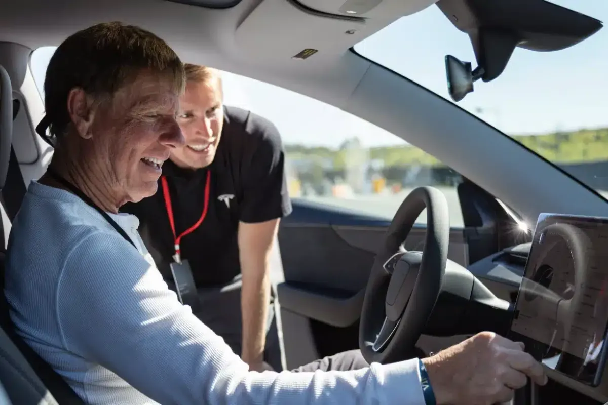 Test driving a used Tesla at El Cajon Mitsubishi